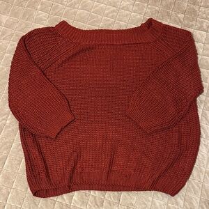 Impressions Brick Red Crew Neck Sweater
